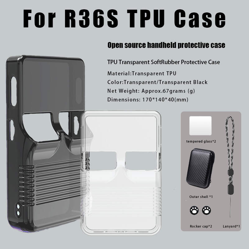 Retro Handheld Game Console R36S - Nueva funda protectora de mano de