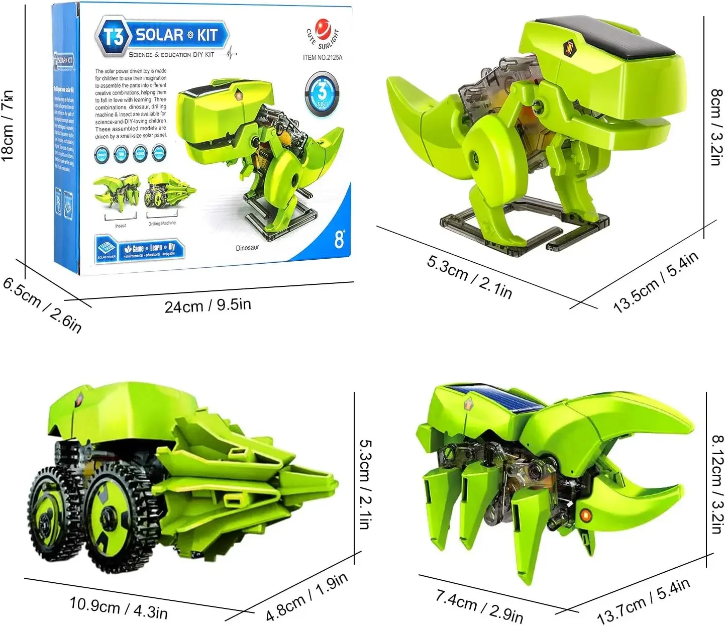 Kit de Robot Solar 3 en 1 para - Stem Solar Robot Kit For Kids reseña y precio