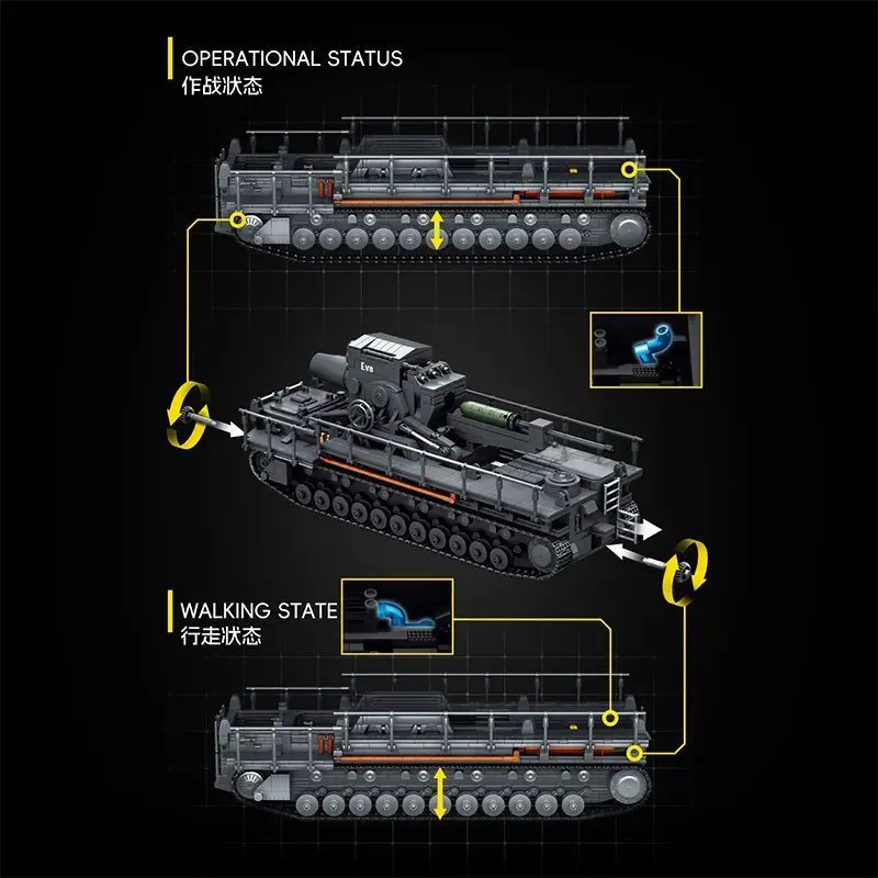 12GO 97026 4706 piezas, Bloque - Lego Compatible Military Tank reseña y precio