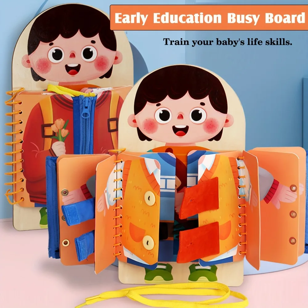 Tablero ocupado de madera mult - Montessori Wooden Busy Board Toddler reseña y precio